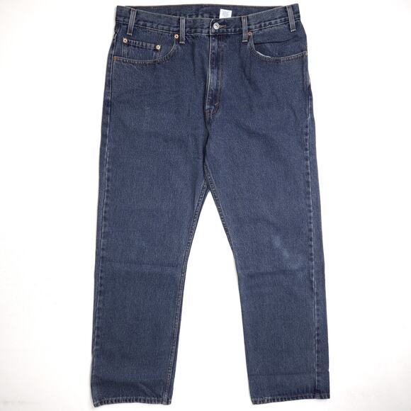Vintage Levis 505 Jeans Mens 38x30 EUC Dark Blue Denim Retro - Picture 1 of 9